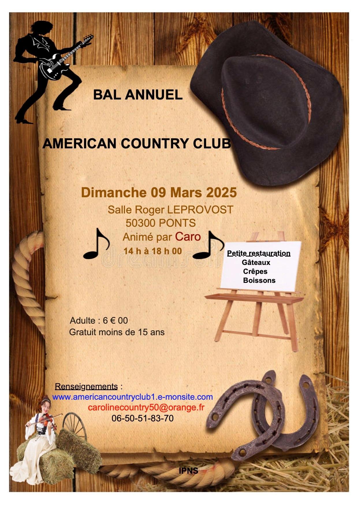 2025 03 09 affiche bal annuel american country club 50