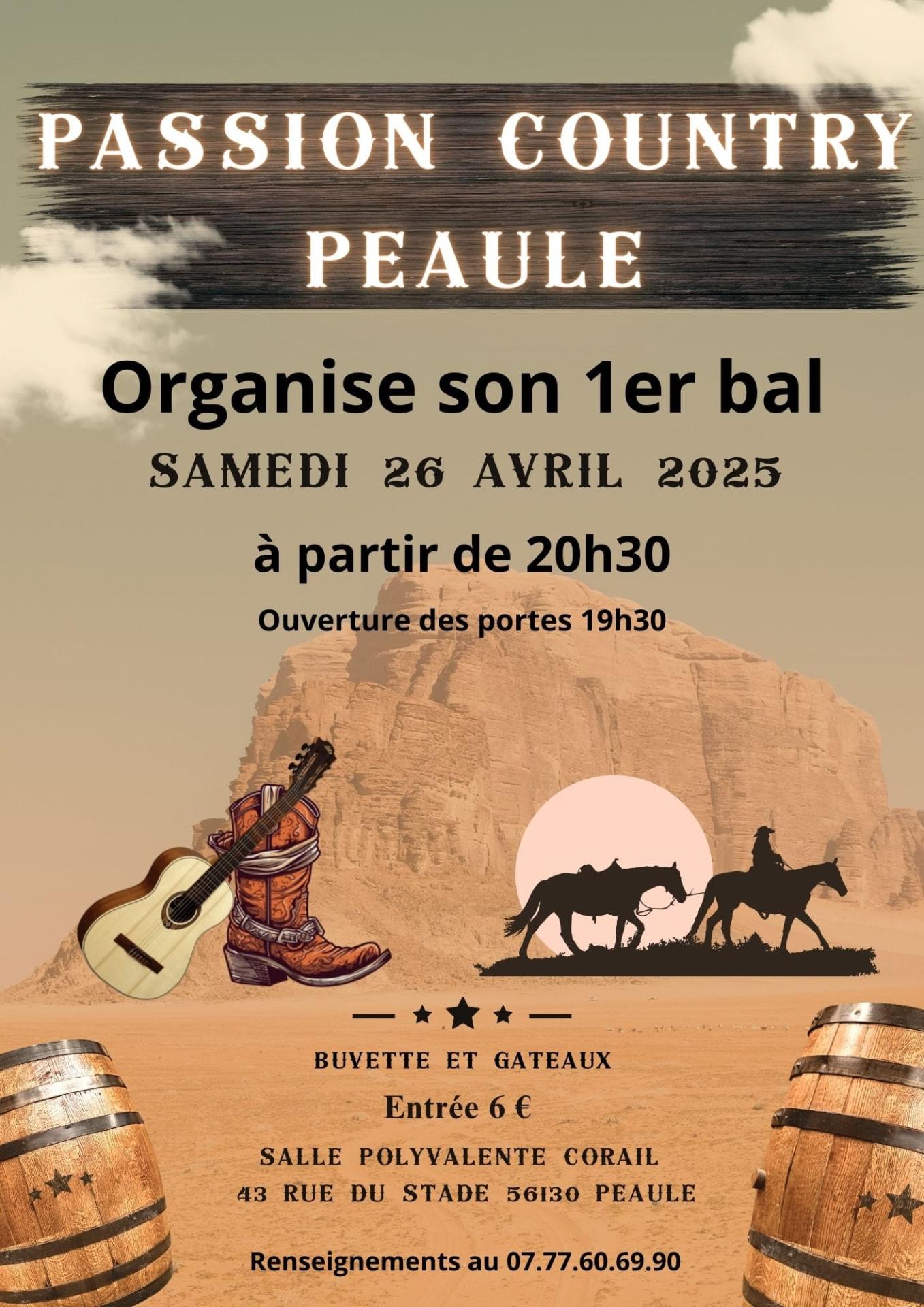 2025 04 26 1er bal affiche passion country peaule 56