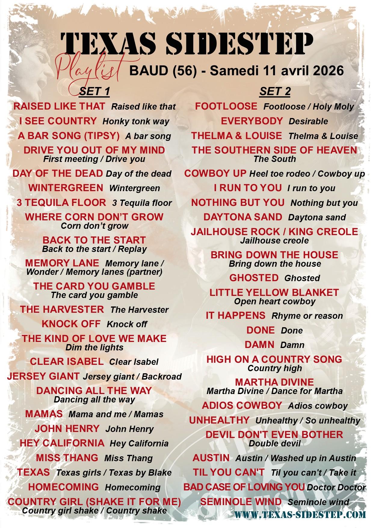 2026 04 11 playlist texas sidestep